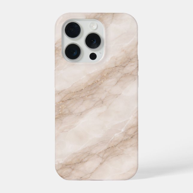 Coque iPhone Luxury Ivory Fog Marble Texture Soft Taupe Veining (Verso)