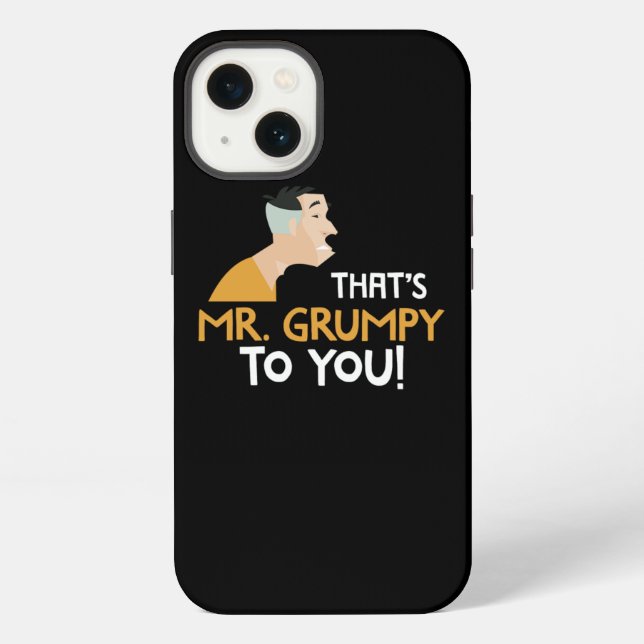 Coque iPhone M. Grumpy Old Man Drôle Design (Verso)
