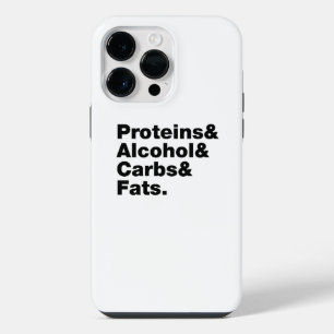 Coque Pour Pour iPhone 14 Pro Max Macronutriments. Protéines & Alcool & Glucides & G