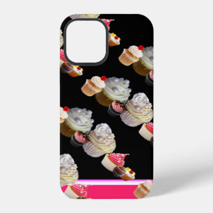 Coque iPhone 12 MAGASIN DE CUPCAKES DÉLICIEUX, Rose,Fuchsia Blanc