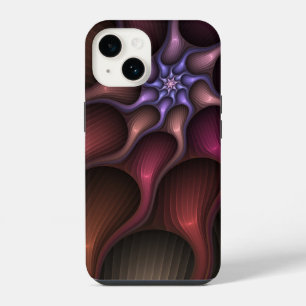 Coque Pour iPhone 14 Magique brillant Abstrait rayé coloré Fractal