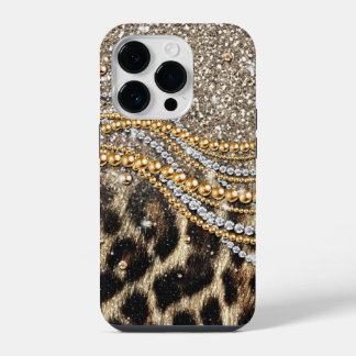 Coque Pour iPhone 14 Plus Magnifique Étui à Imprimé Animal Faux Léopard Tend