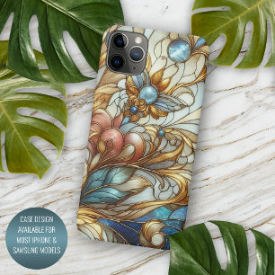 Coque iPhone 16 Pro Max Magnifique motif mosaïque floral en verre coloré c