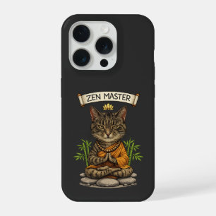Maître Zen Chat Drôle Gris Tabby Chat Cadeau 