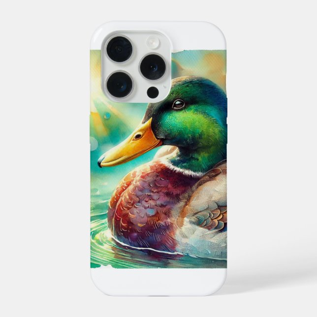 Coque iPhone Mallard Duck in Radiant Waters 230824AREF113 - Wat (Verso)