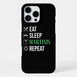 Coque iPhone 16 Pro Max Manger. Dormir. Martinis. Répéter.