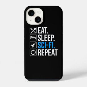 Coque Pour iPhone 14 Manger Dormir Sci-Fi Répéter