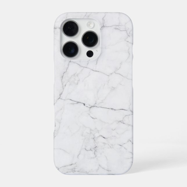 Coque iPhone Marbre blanc élégant (Verso)