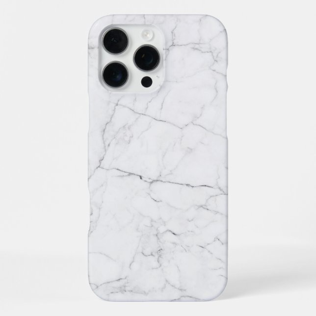 Coque iPhone Marbre Blanc Élégant  (Verso)