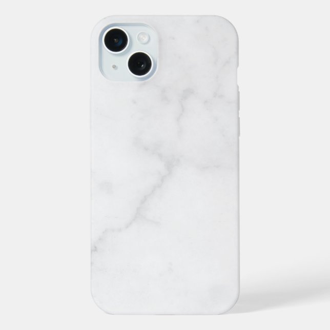 Coque iPhone Marbre blanc élégant (Verso)