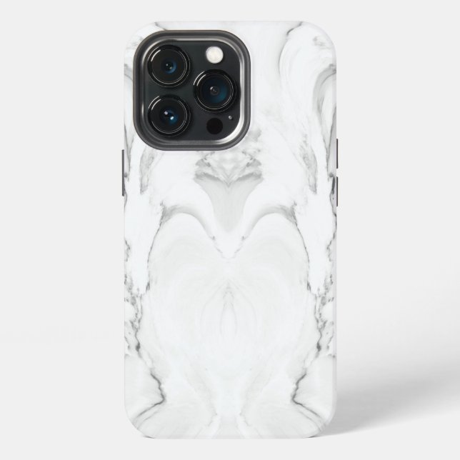 Coque iPhone Marbre blanc et gris (Dos)