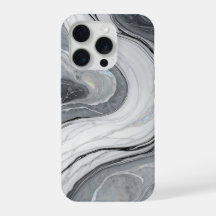 Marbre Blanc Gris Tourbillon Holographique Luxe