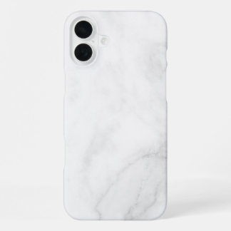Coque iPhone 16 Plus Marbre Blanc Moderne