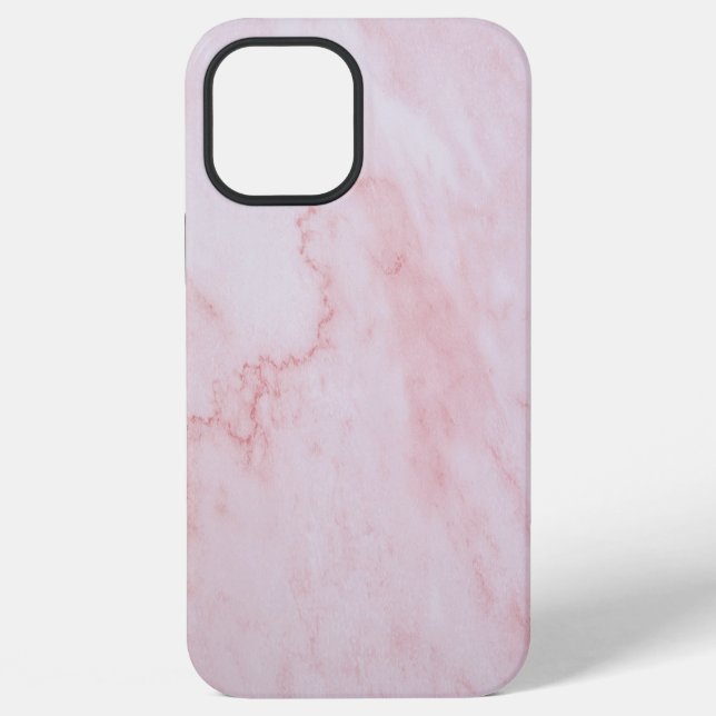 Coque iPhone Marbre de texture rose abstrait (Verso)