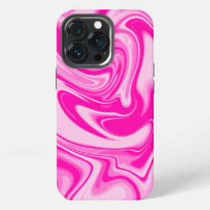 Etui iPhone 13 Pro Marbre Rose Magenta Élégant
