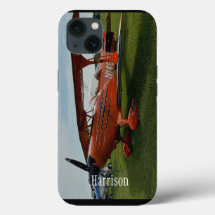 Etui iPhone 13 Marque de style avion rouge, aviation
