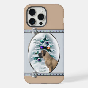 Mastiff anglais Mignonne Bleu Noël