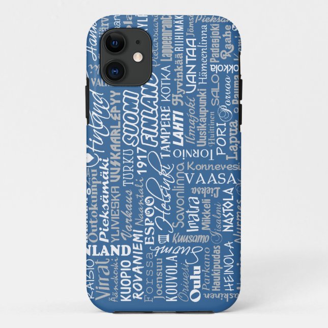 Coque iphone-maté des villes de Finlande (Dos)