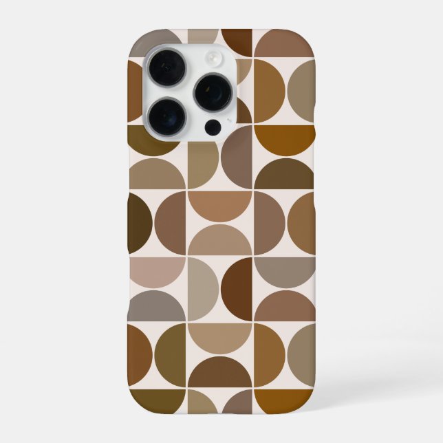 Coque iPhone MCM Semi-cycles Browns+Cream Big Motif (Verso)