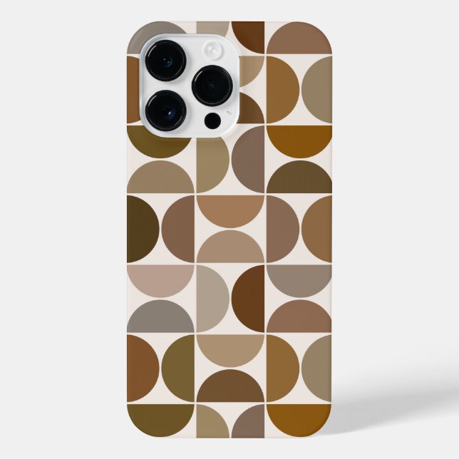 Coque iPhone MCM Semi-cycles Browns+Cream Big Motif (Verso)