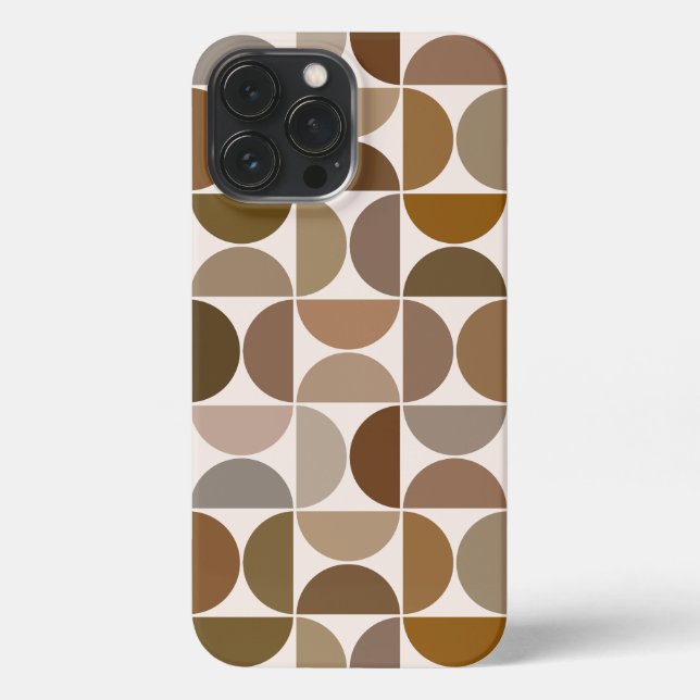 Coque iPhone MCM Semi-cycles Browns+Cream Big Motif (Verso)