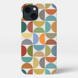 Etui iPhone 13 MCM Semiccles Motif couleur grande sur crème