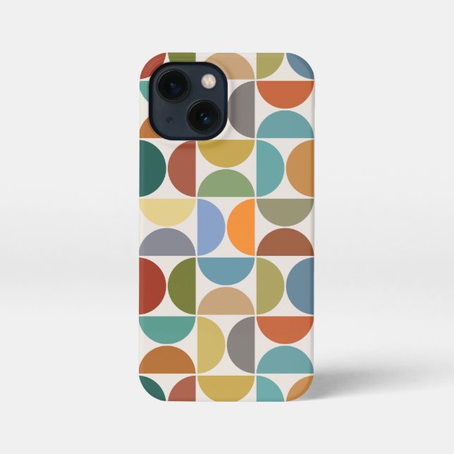 Coque iPhone MCM Semiccles Motif couleur grande sur crème (Verso)