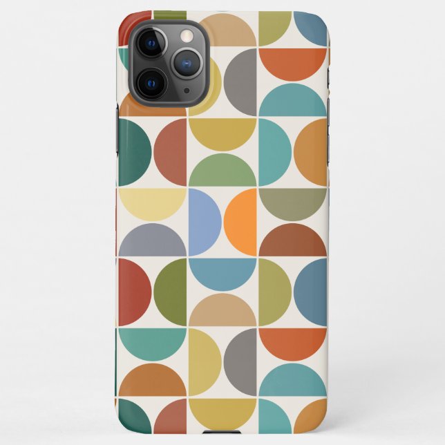 Coque iPhone MCM Semiccles Motif couleur grande sur crème (Dos)