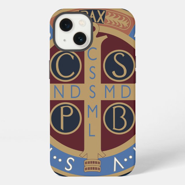 Coque iPhone Médaille de saint Benoît (Verso)