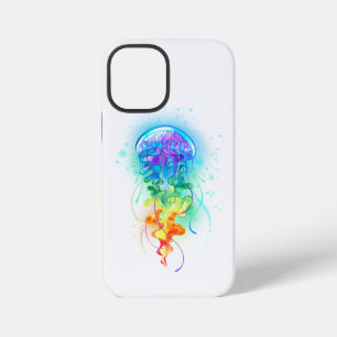 Coque iPhone 12 Mini Méduse arc-en-ciel