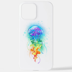 Coque iPhone 12 Pro Max Méduse arc-en-ciel