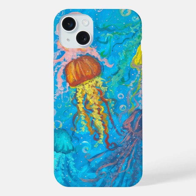 Coque iPhone méduse, océan, mer (Verso)