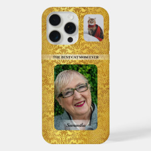 Meilleur Animal Maman Jamais Nom Photo Gold Floral