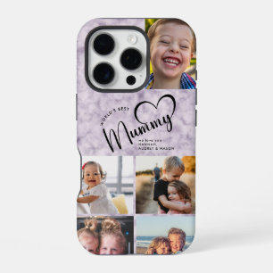 Coque iPhone 16 Pro Meilleur cadeau maman au monde moderne photo marbr