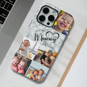 Coque iPhone 16 Pro Max Meilleur cadeau maman du monde moderne photo Marbr