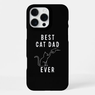Coque iPhone 16 Pro Max Meilleur Papa Chat du Monde Papa Chat Paw Coup de 