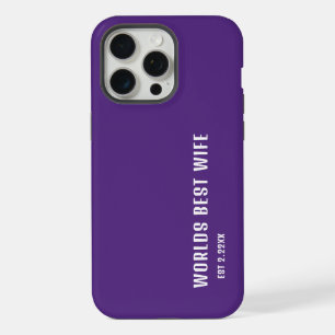 Meilleure Femme du Monde Élégant Violet & Blanc  