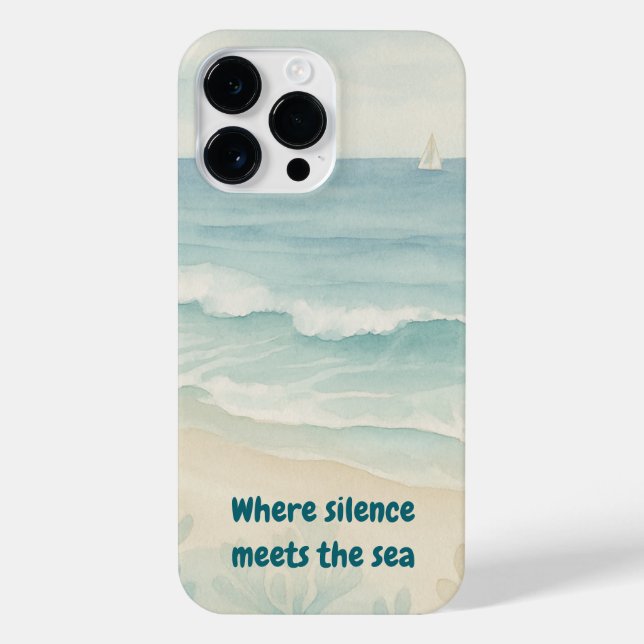 Coque iPhone Mer et Mer — Peint D'Inspiration Océanique (Verso)