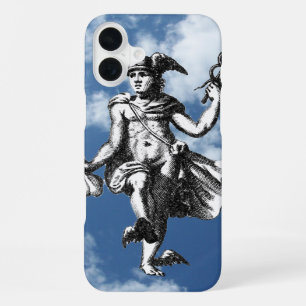 Coque iPhone 16 Plus Mercure ailé dans les nuages