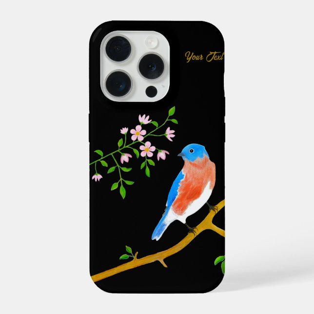 Coque iPhone Merles bleus (Verso)