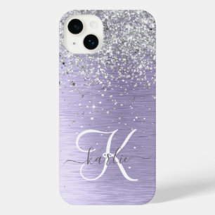 Métal brossé violet Parties scintillant d'argent N