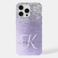Métal brossé violet Parties scintillant d'argent N