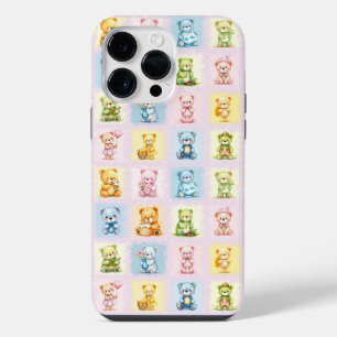 Coque Pour Pour iPhone 14 Pro Max Mignon ours en peluche multiple Collage et jouets
