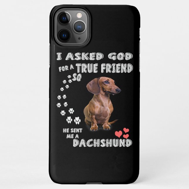 Coque iPhone Mignonne Dachshund Doxie Cadeaux Fille Dachshund M (Dos)