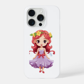 Mignonne princesse fée chibi robe violette iPhone 