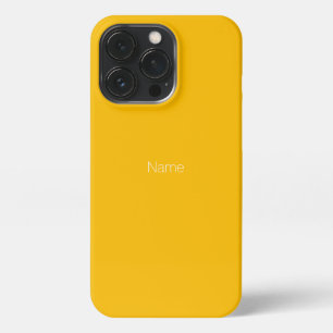 Etui iPhone 13 Pro Mini nom personnalisé monogramme mangue orange
