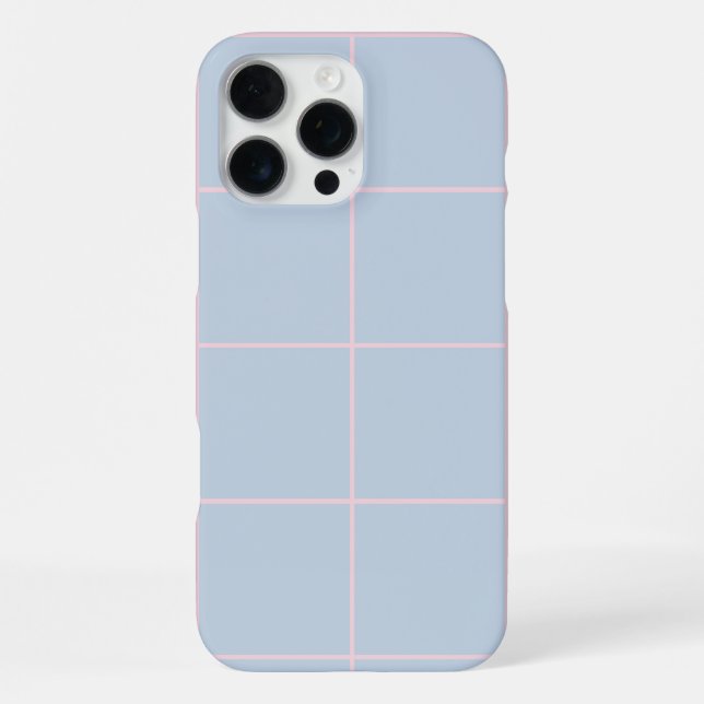 Coque iPhone Minimal Color Grid Check Pattern (Verso)