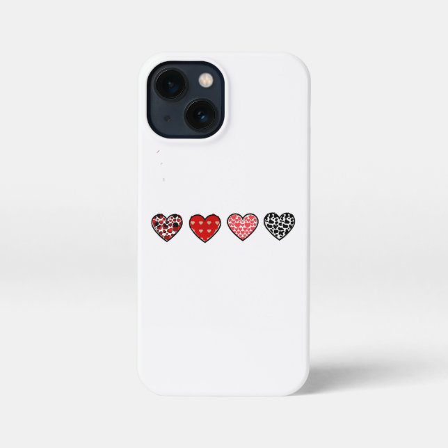 Coque iPhone minimal valentine hearts / “cute love pattern” (Verso)
