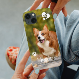 Coque Pour iPhone 14 Modèle de photo personnalisé avec chien, chat et c
