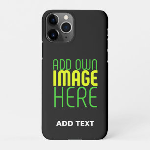 COQUE iPhone 11Pro MODÈLE DE TEXTE D'IMAGE NOIRE SIMPLE ET MODERNE